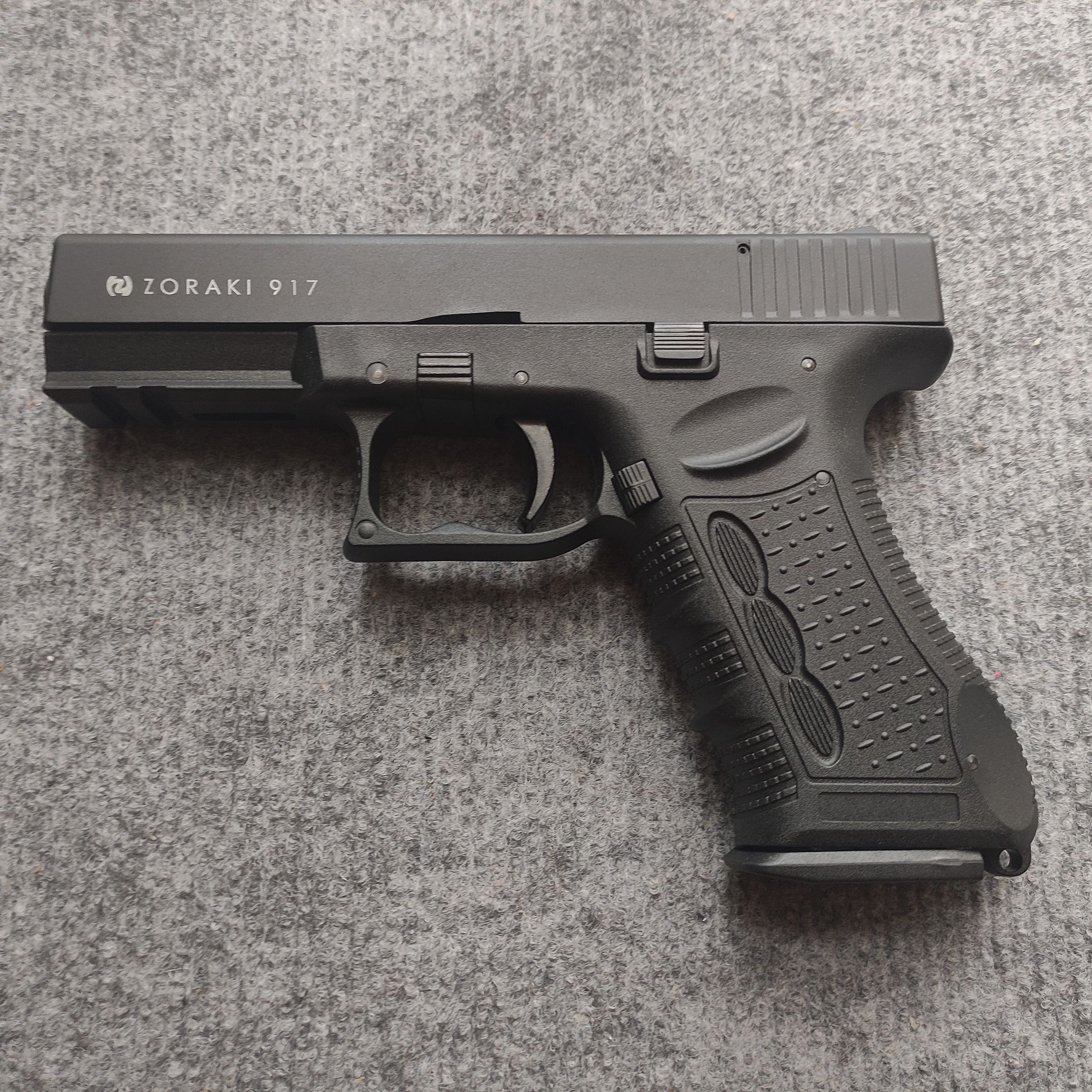 ZORAKI 917 Black 9mm P.A.K. Schreckschusspistole im Glock 17 Stil