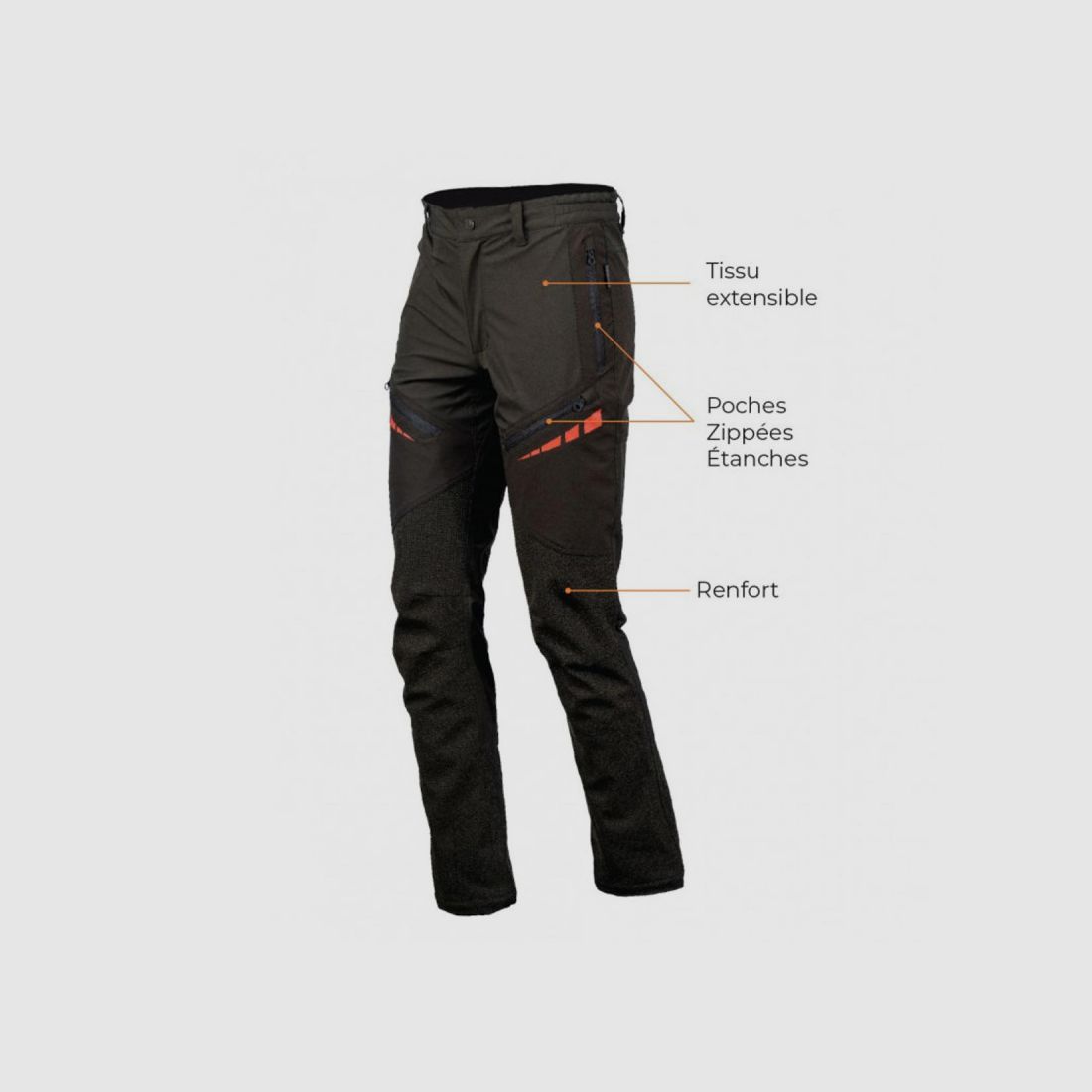 Softshell-Hose New-Tech Grün - Widerstandsfähig und Vielseitig, Bild 3 von 6