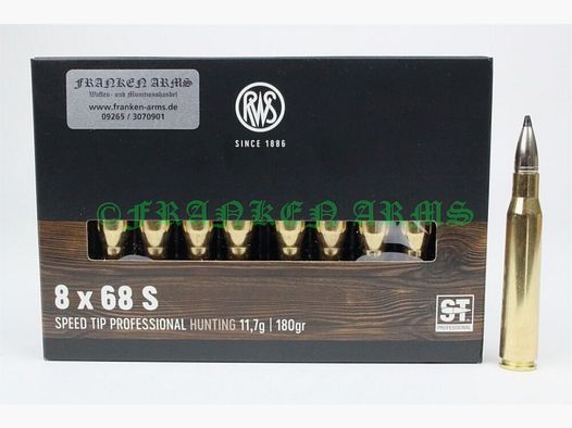 RWS	 Speed Tip Pro 8x68S 180gr. 11,7g 20 Stück Staffelpreise