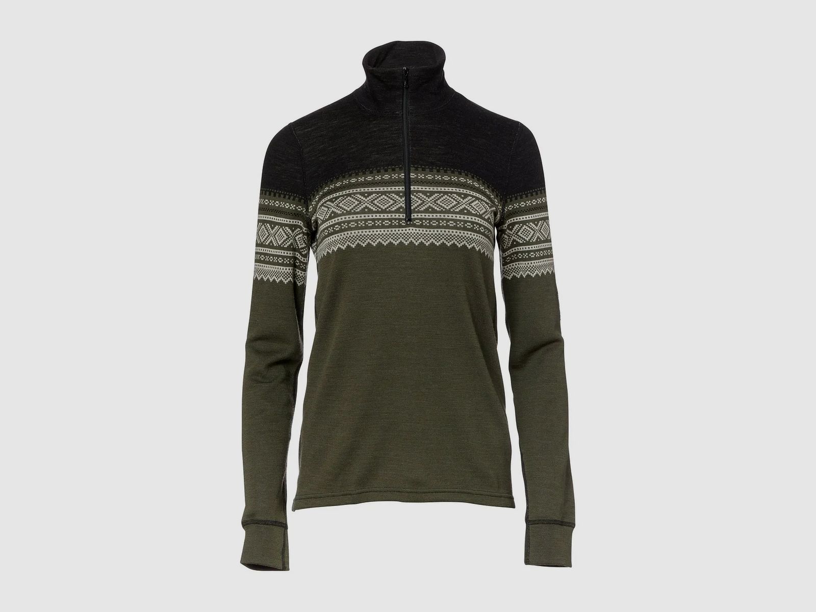 aclima Pullover DesignWool Marius Mock Neck Zip nordmarka Frauen