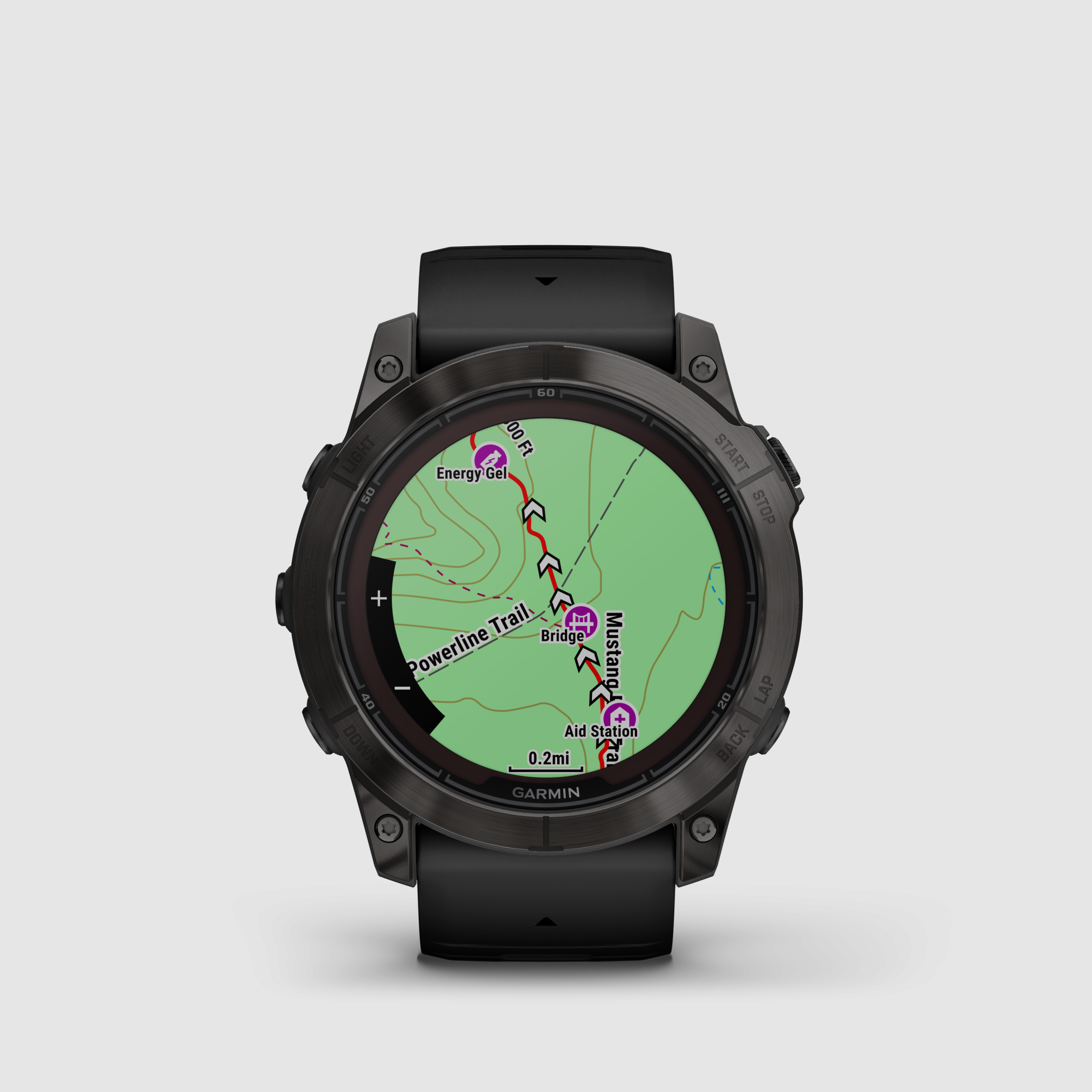 Garmin fēnix® 7X Pro – Sapphire Solar Edition, Schwarz/Carbongrau Titan mit QuickFit®-Silikon-Armband 26 mm, Bild 3 von 12