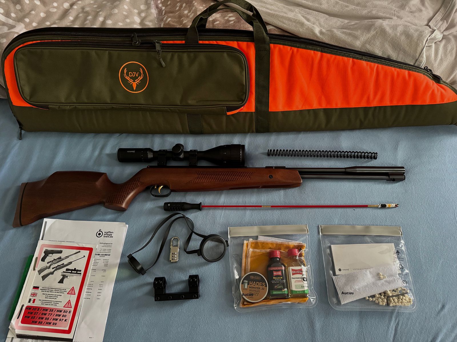 Frankincense HW 97 caliber 5.5 HAWKE scope case accessories 5.5 warranty