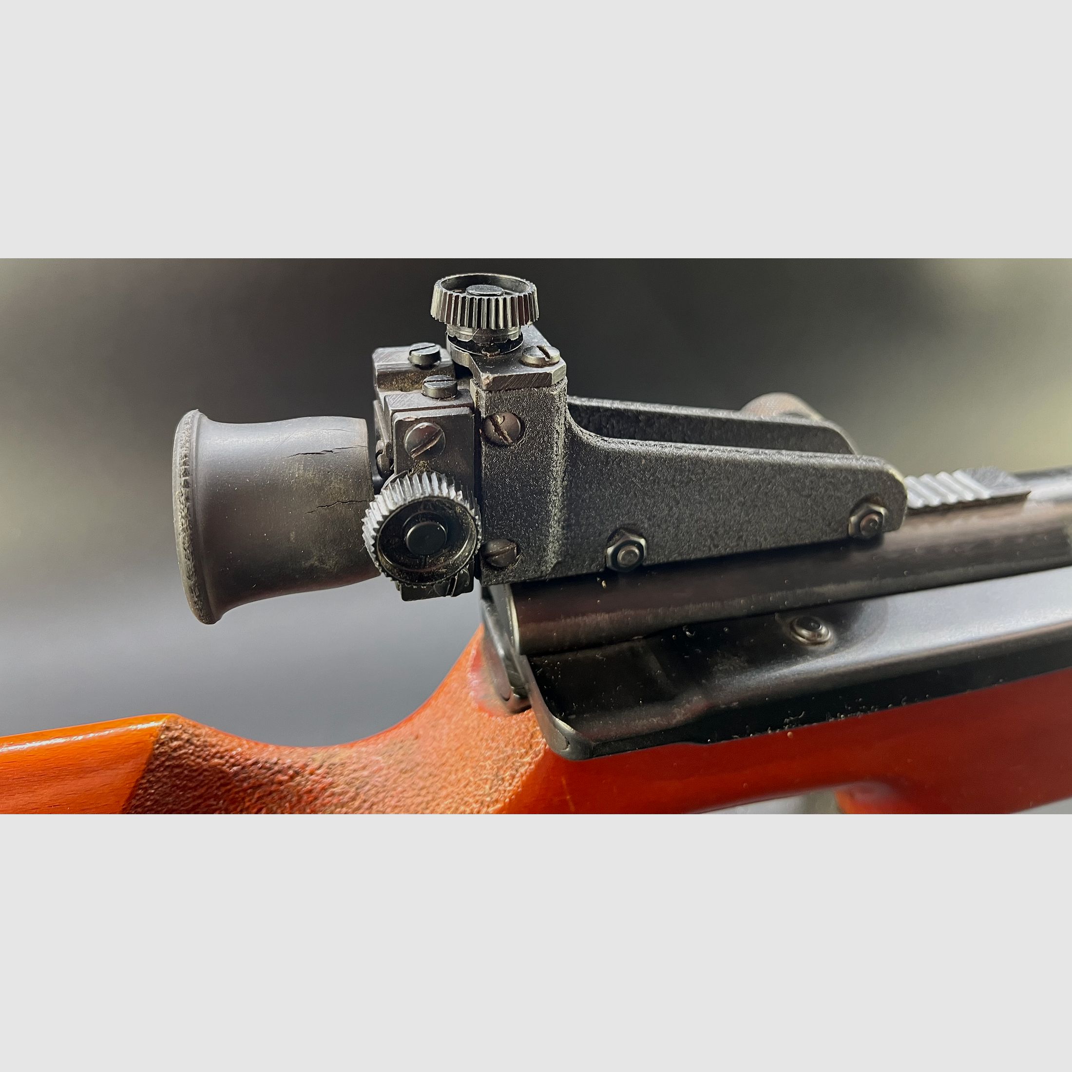 Haenel Mod. 312 Seitenspanner Luftgewehr 4,5mm Diabolo mit Diopter und neuer Dichtung und Kolbenfede, Bild 9 von 9