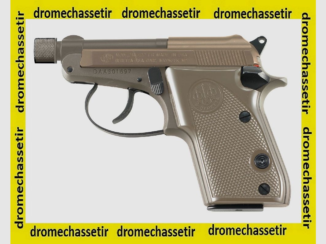PISTOLE BERETTA 21A BOBCAT FDE KAL. 22LR 1 MAGAZIN 7 SCHUSS 2,9" FIL1/2-28" J212126