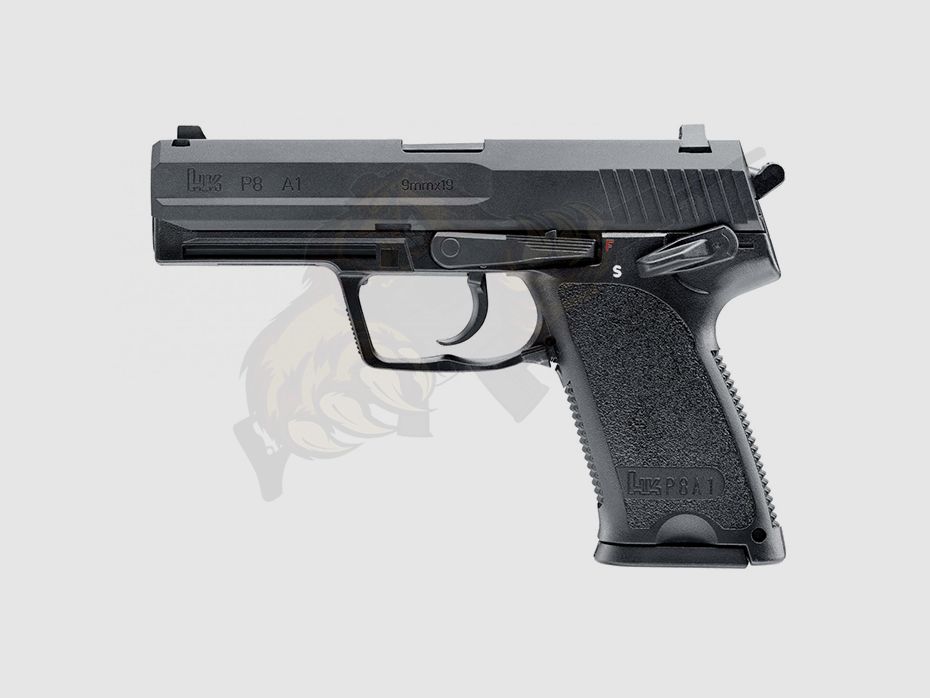 H&K P8 A1 GBB mit Metallschlitten Schwarz -F-