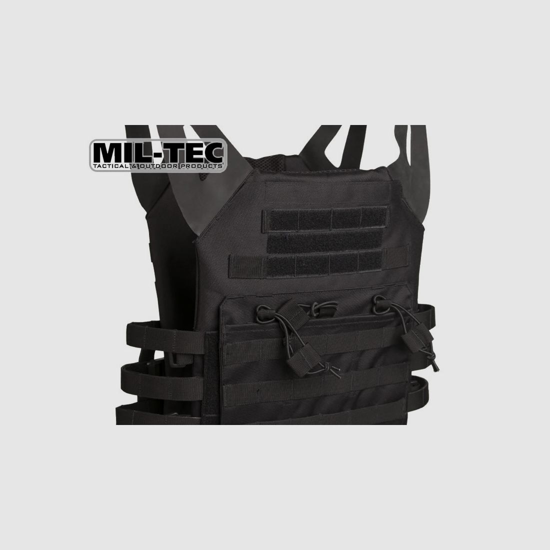 MIL-TEC taktische Weste PLATE CARRIER II, 100 % PE, beschichtet, BLACK, Uni-GrĂ¶Ăźe