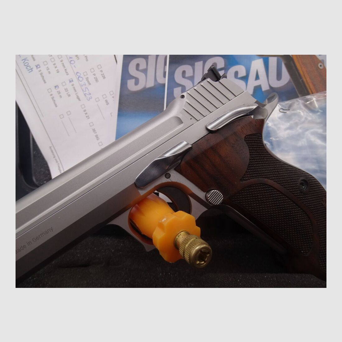 SIG Sauer P210 Super Target Silver 6" Made in Germany P210 Super Target Silver