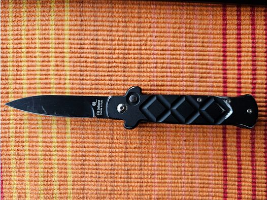 Beltrame Springmesser Coltello Scatto Tattico 3-D Nero schwarz