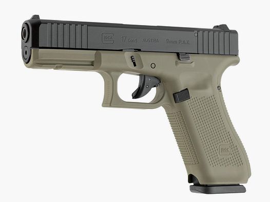 Umarex 311.02.05 GLOCK 17 Gen5 BLK-BFG 9mm P.A.K. Schreckschusswaffe Pyro Battlefield Green