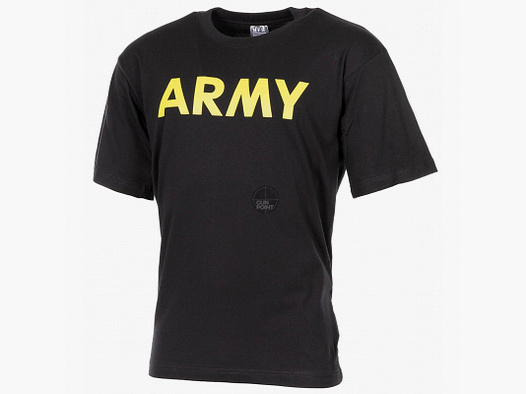 Camiseta, impresa, "Ejército", negra - Talla: L