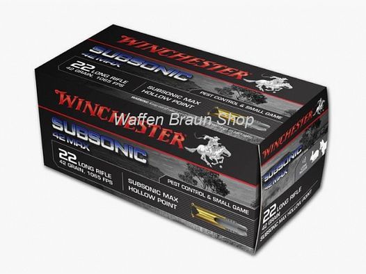 Winchester .22 lr Subsonic 42MAX 42 grain Hollow Point 50 Stück