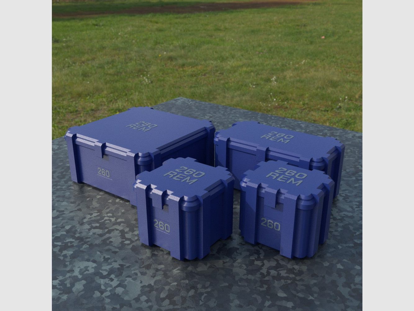 Filamelt Munitionsbox / Ammo Box .260 Remington – Patronenbox ‘Klappdeckel’ – 20 / 25 / 50 / 100 Runden