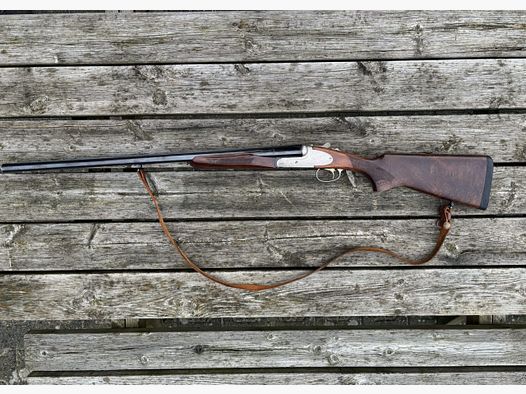 Sidebyside hagelgeweer kaliber 12-76 magnum zabala (Tweedehands)