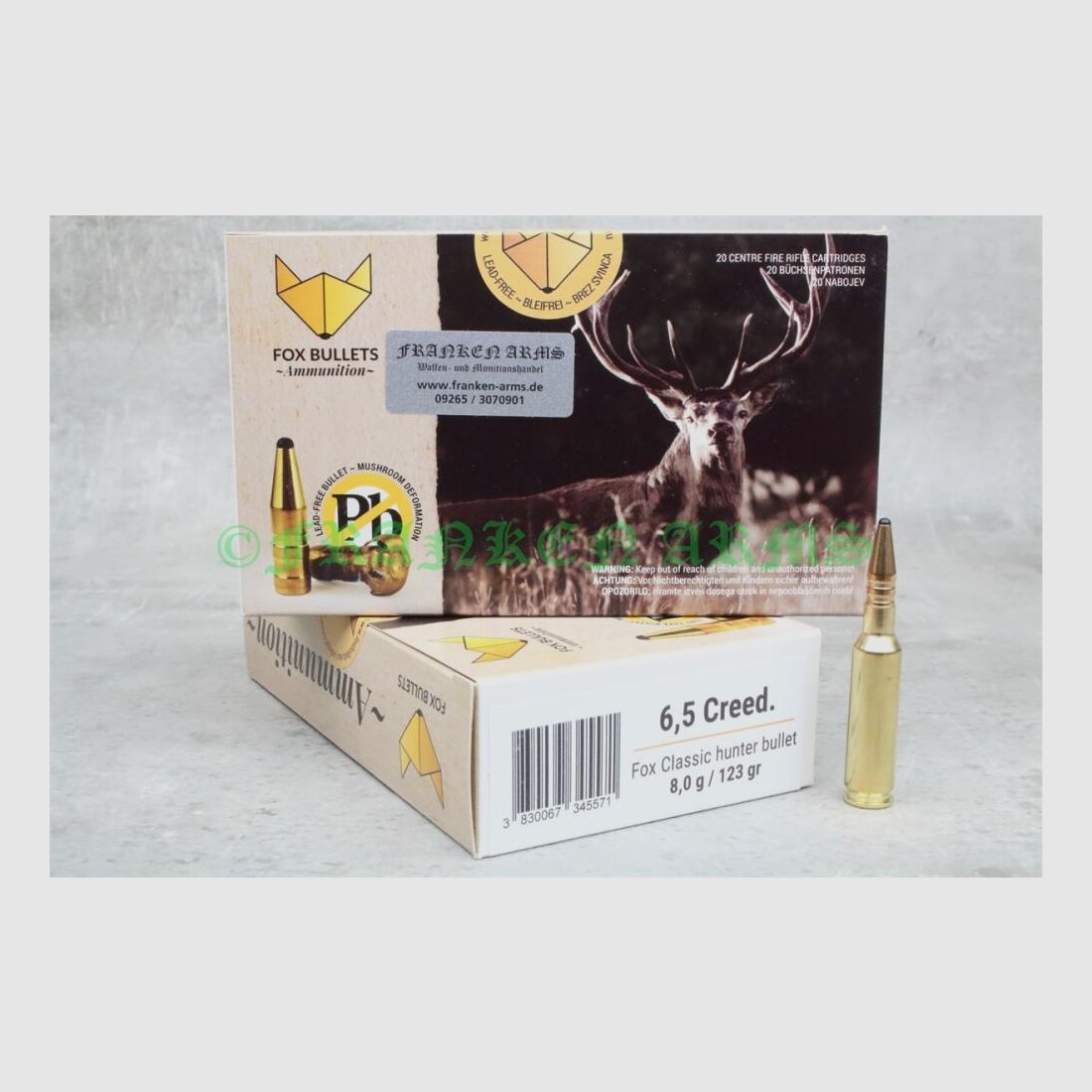 FOX Bullets Classic Hunter 6,5 Creedmoor 123gr. 8,0g 20 Stück Staffelpreise