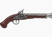 Pistola pirata de decoración con piezas móviles
