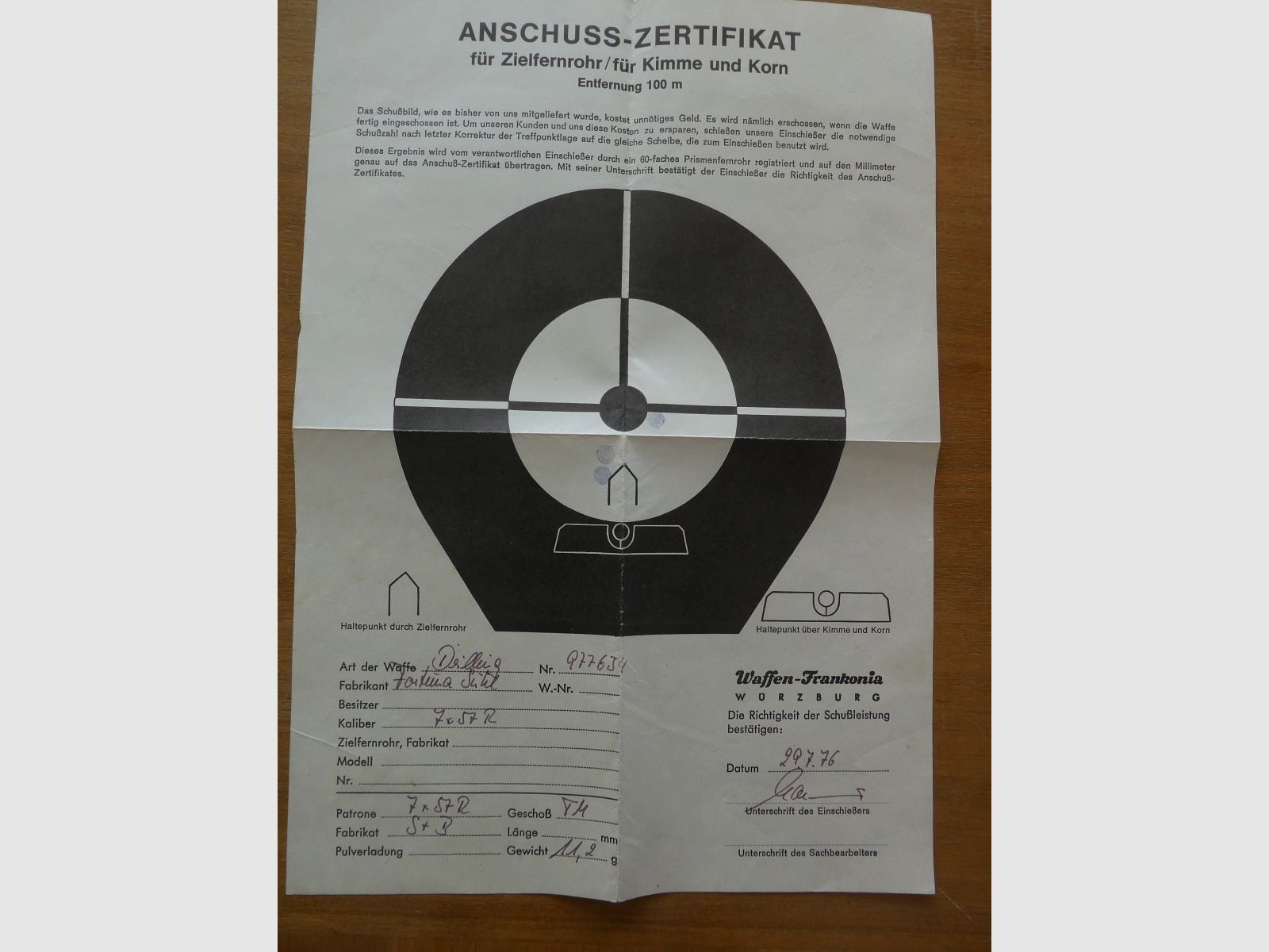 Suhler Drilling Mod 32 im Kaliber 16/70 und 7x57R, Q1 gestempelt