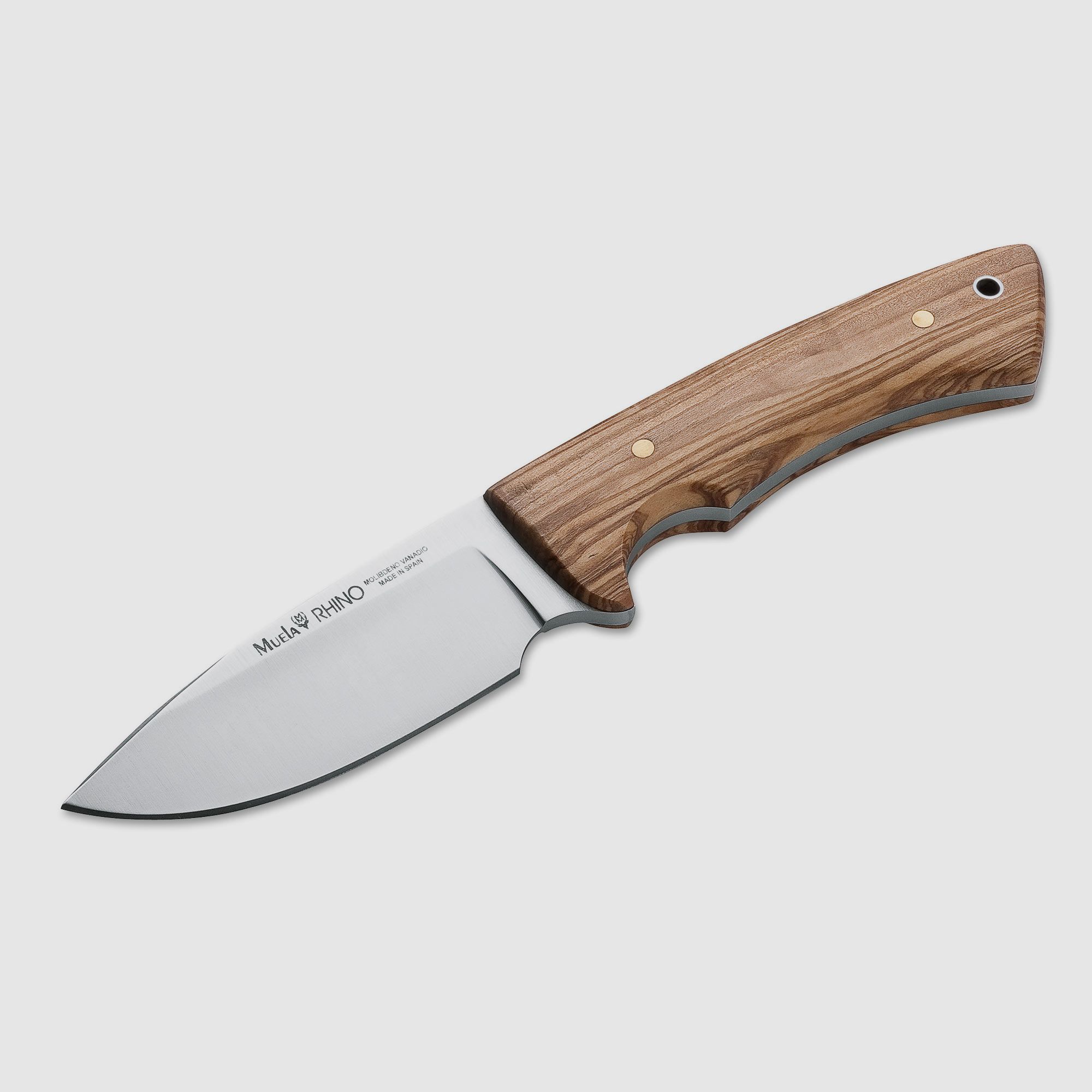 MUELA RHINO OLIVE Messer mit Lederscheide Skinner