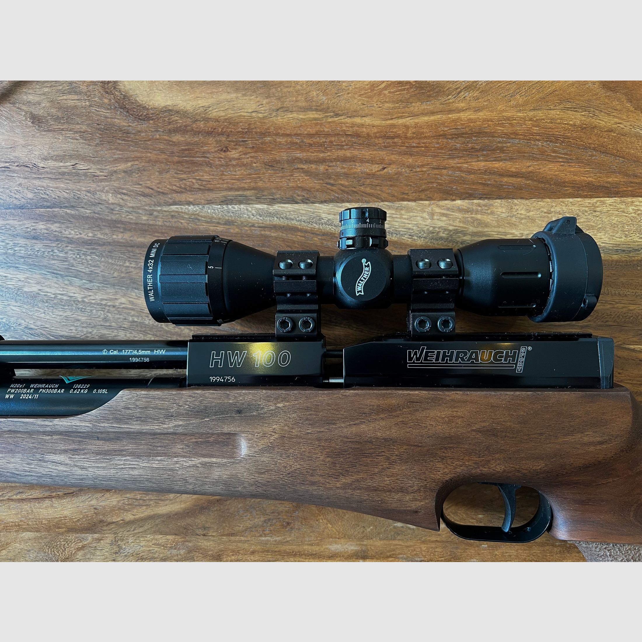 Weihrauch Sport Pressluftgewehr HW 100 TK Komplettpaket