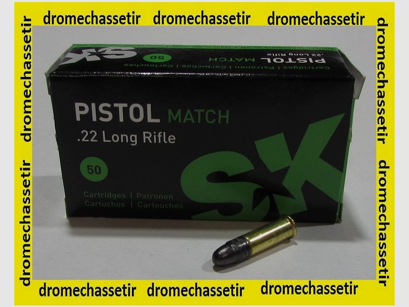 Box mit 50 Patronen Kal. 22lr SK Pistol Match 40 gr