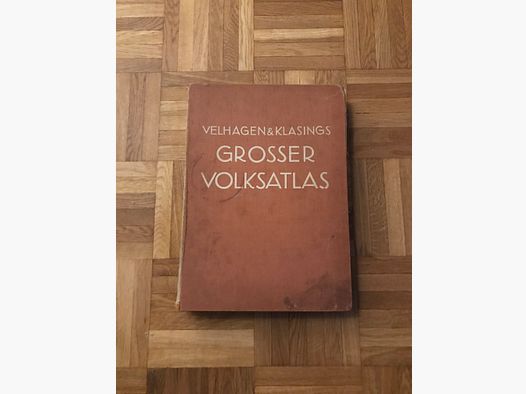 Großer Volksatlas von 1939 mit Landkarte 