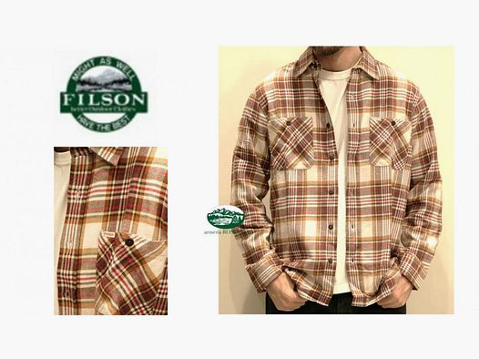 FILSON Camicia The Rangeland flanella red/brown plaid