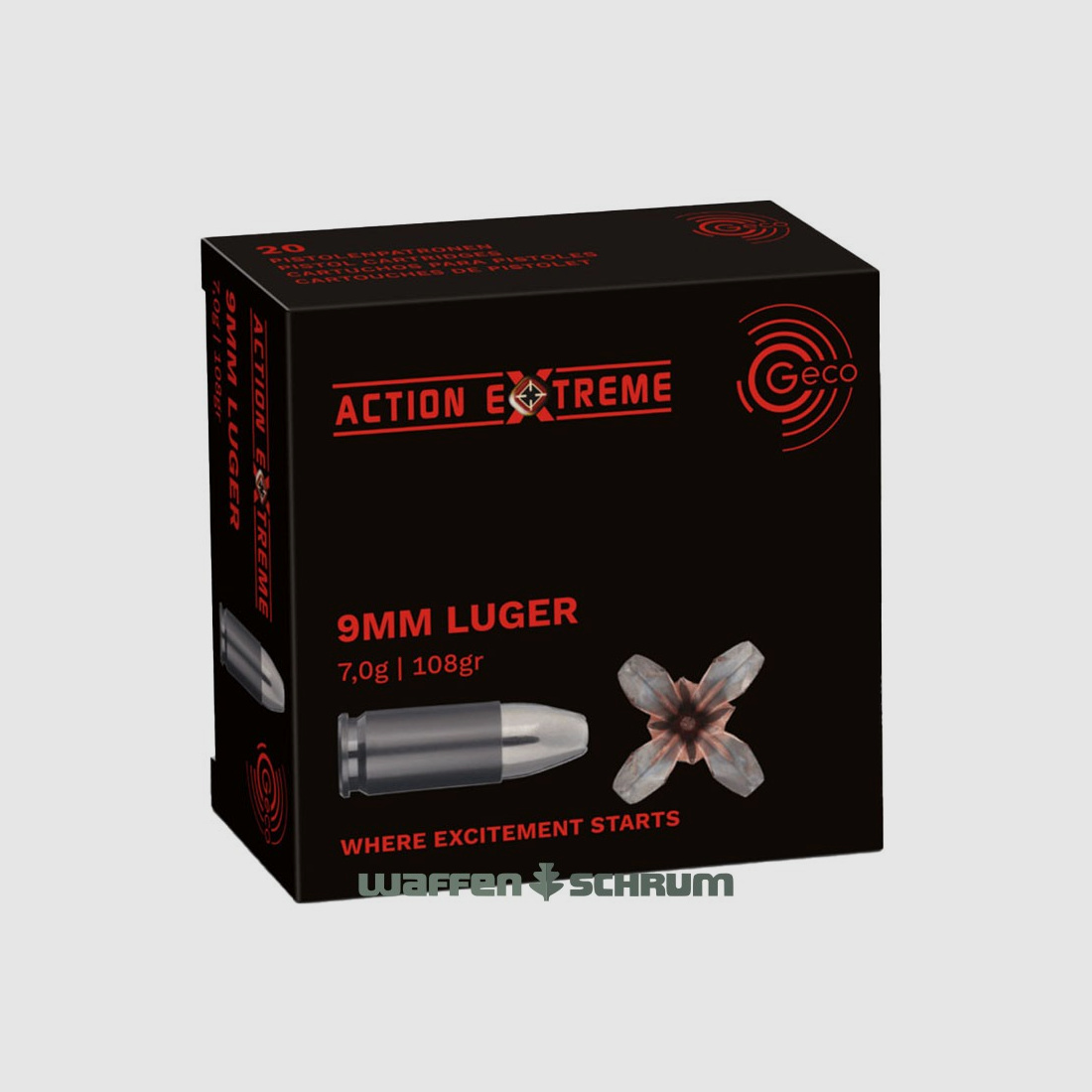 Geco 9mmLuger Action EXTREME 7,0g - 108gr.