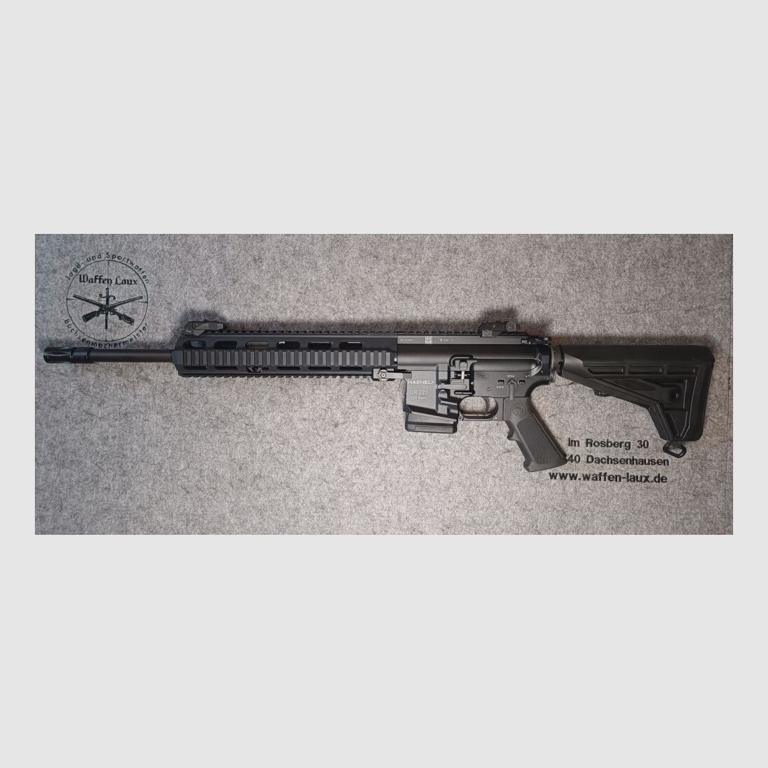 C.G. Haenel CR223 negro con 16,75" con culata Oberland Arms