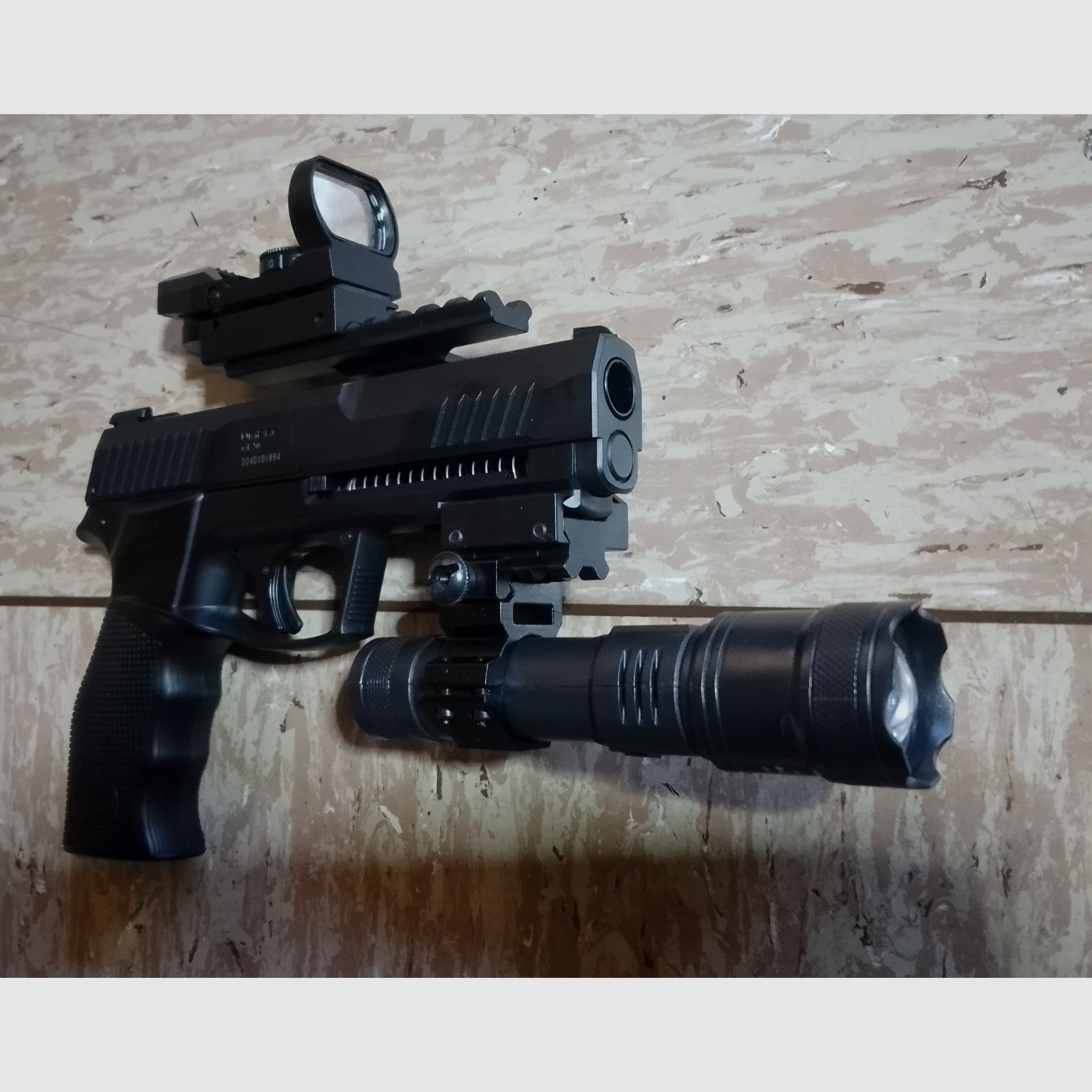 Hdp50 Tp50 T4E RAM .50  Gen 2 mit Visier Rot Grün Punkt Top Mount Scope + CO2 Kapseln + Flashlight Zoom Strobo + Alu Kugeln Rubberballs neu 