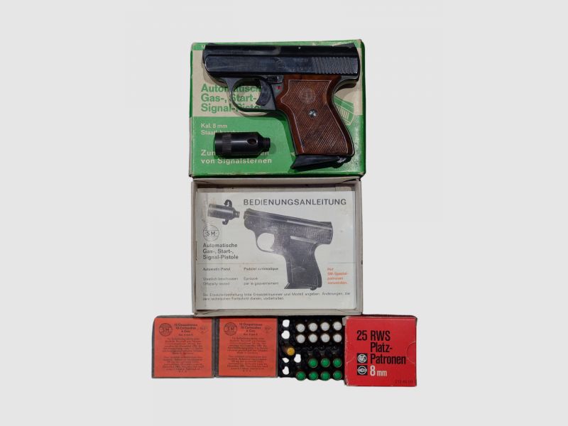 Rhöner Sportwaffen GMBH 8mm SM Mod 15 mit 7er Magazin Schreckschuss Pistole