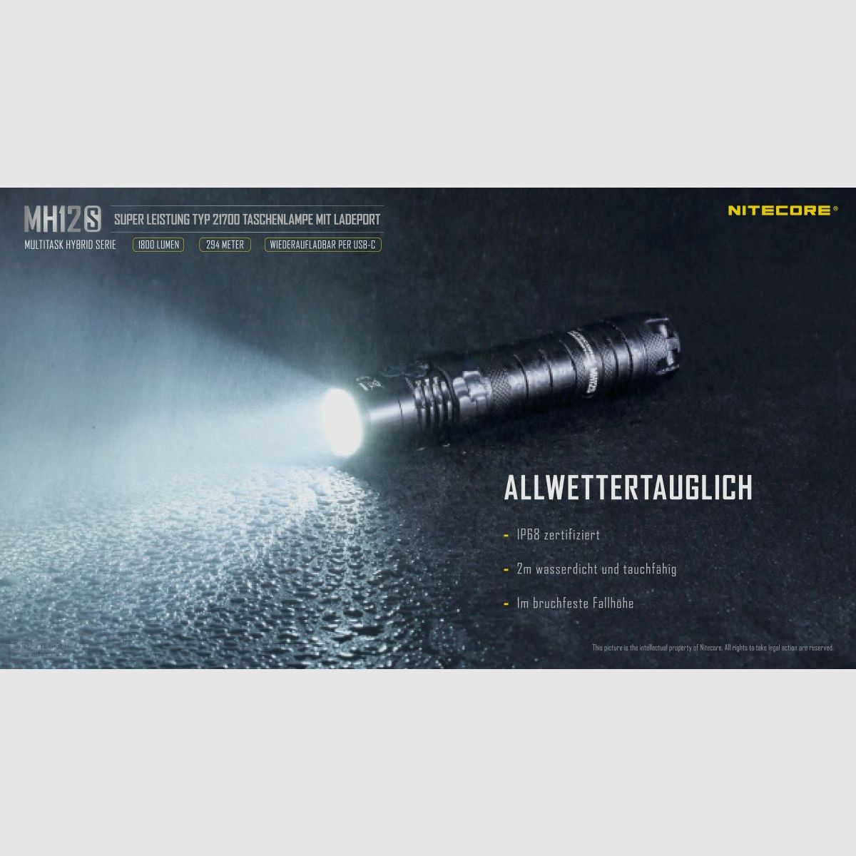 Nitecore MH12S Taschenlampe 1800 Lumen