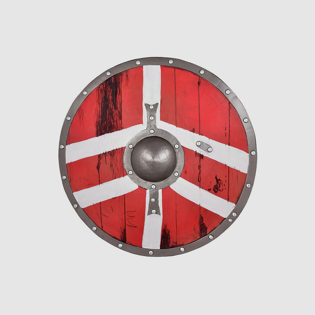 Larp Wiking Shield Bjornir w czerwono-białym