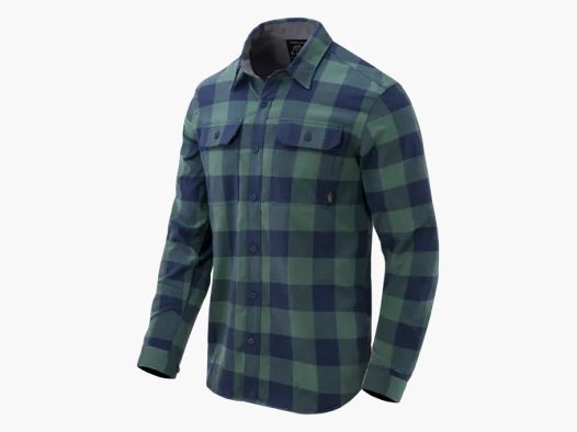 Greyman-overhemd – nylon-Sorona®-mix (mosgroen geruit) – Helikon-Tex