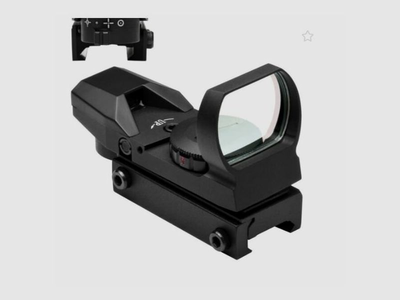 NC Star RD 4 Reticle Reflex Sight, Red Ill. - Weaver - Black