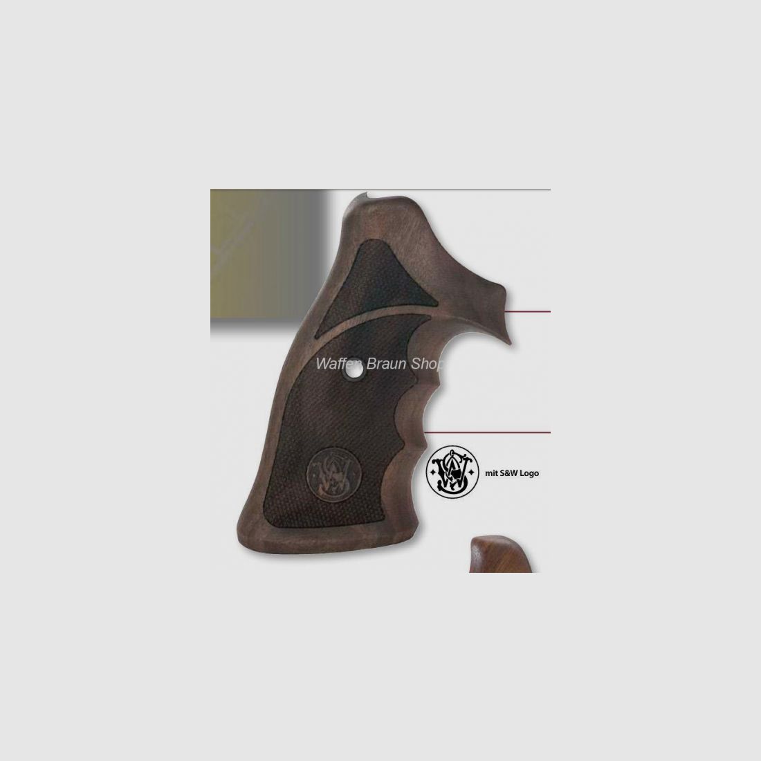 KN Nill-Griff 686 rb mit S&W Logo K/L-Rahmen