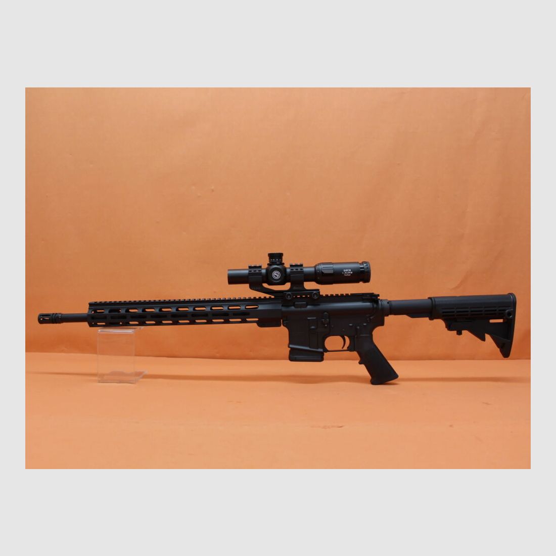 AimZone Ha.Büchse .223Rem AimZone Aim15 Basic Sporter 18L System AR-15 +Geco 1-6x24 Zielfernrohr+Burris PEPR
