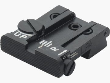 LPA TPU92BE07 adjustable micrometer rear sight for Beretta 92, 96, 98, M9, Stock, Brigadier, 90Two – Black sight picture