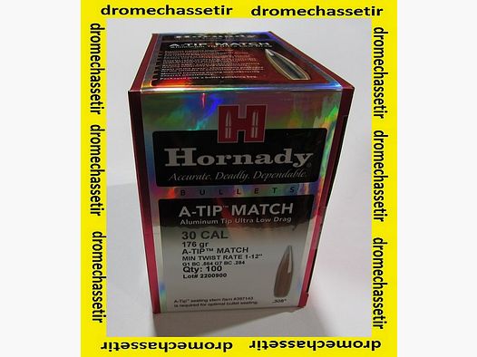 BOX MIT 100 GESCHOSSEN HORNADY A-TIP MATCH 30/308 176GR ref 30717