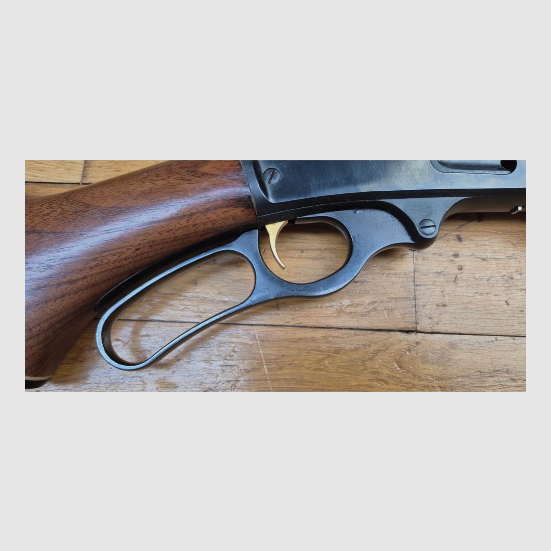 Sehr schöne und leistungsstarke Marlin 444 S Büchse – Kaliber 444 Marlin – Kapazität 5+1 – Waffe von 1981 mit Stempel „JM“ – Qualität der New Haven Fertigung von Marlin vor der Insolvenz! – Holz, Mechanik und Anpassungen top – Originalbrünierung zu 100% – Lauf Micro Groove „neu“ – Hervorragender Zustand nahezu neu – TBE+++, Bild 28 von 36