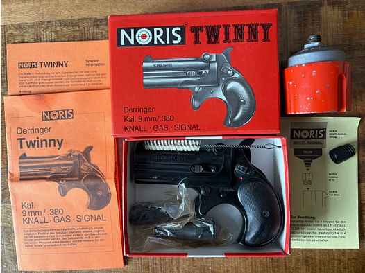 Noris Twinny deringer blank firing 9mm bang