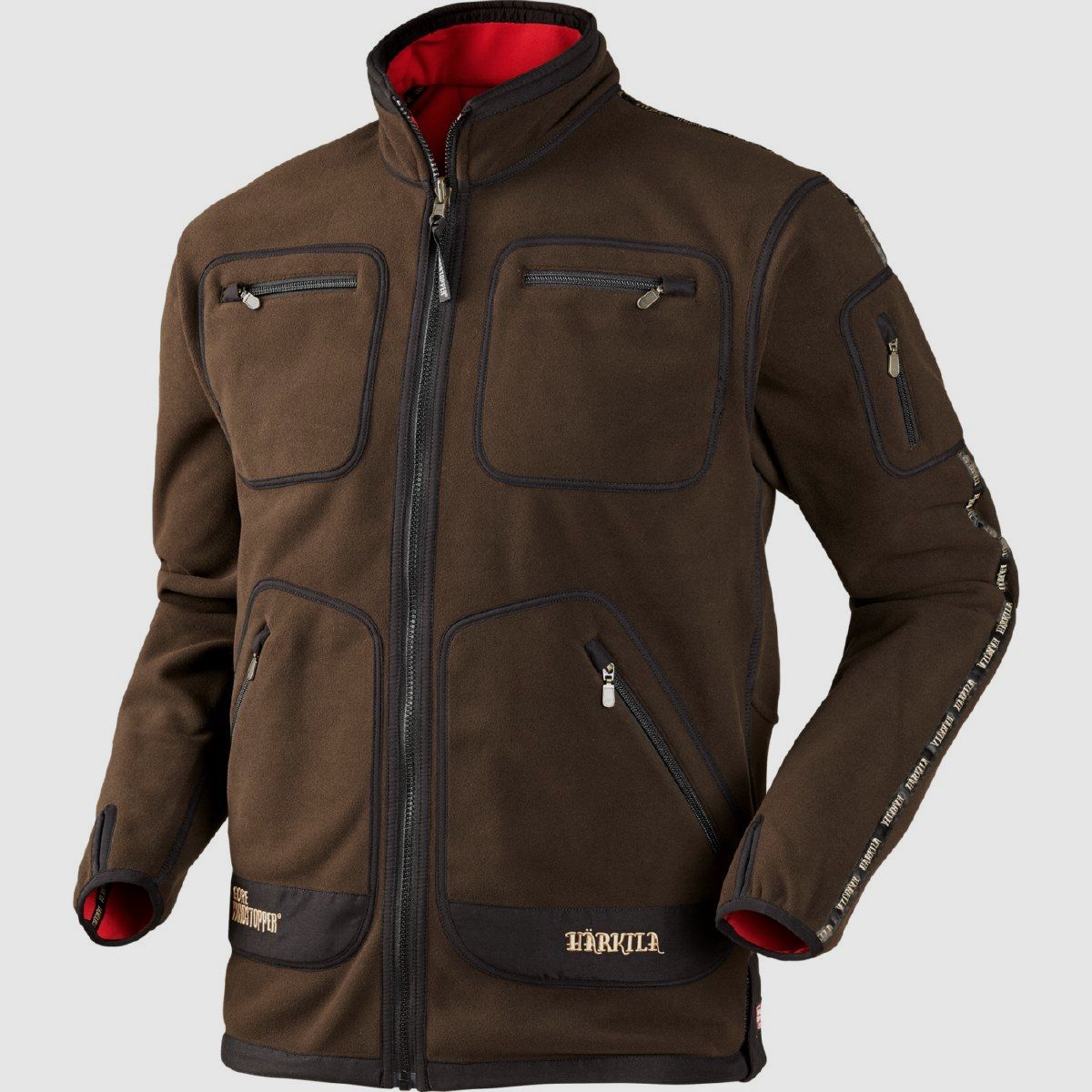 Härkila Fleecejacke Kamko Brown/Red