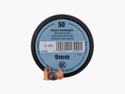RWS 9 mm Flobert Rundkugeln 50 Stk.