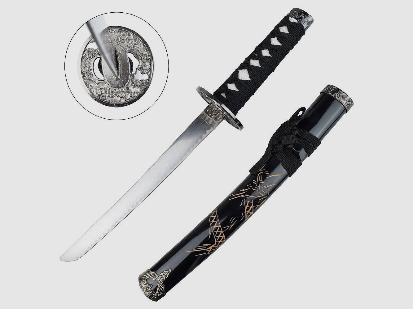  tanto Dragon black and sword stand