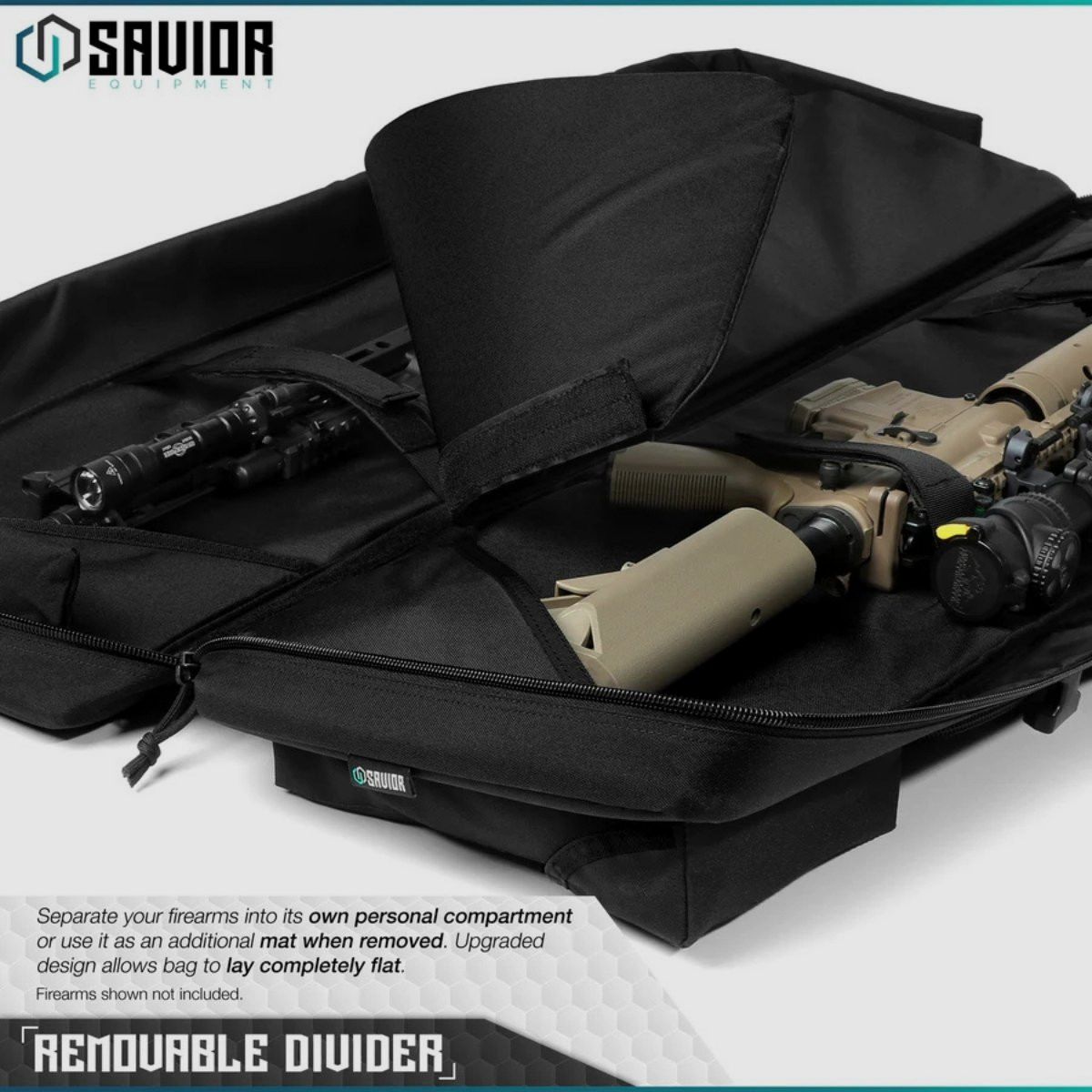 Savior – Dubbele geweertas – Urban Warfare – 46" – Zwart – RB-4612DG-VER2-BK, afbeelding 3 van 5