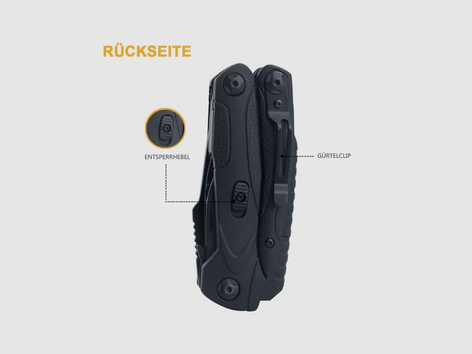 Multifunktionstool Roxon "Spark" in Schwarz