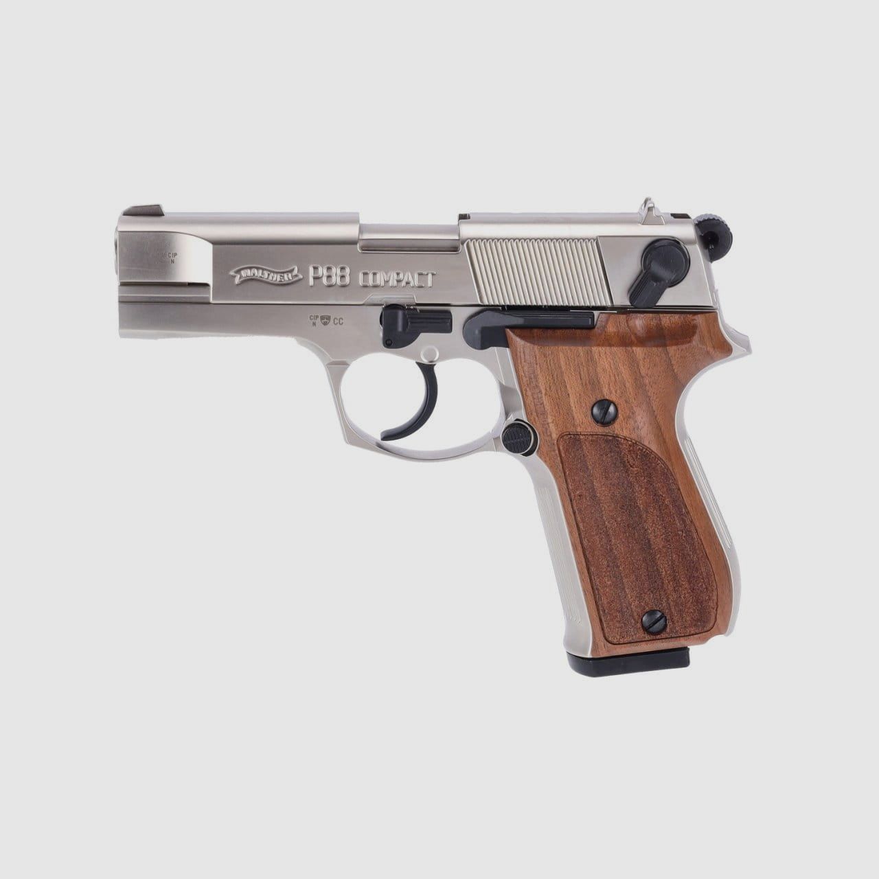 Walther P88 Compact Schreckschuss Pistole 9 mm P.A.K. Holz