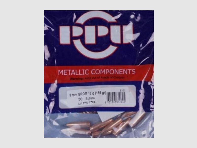 PPU Bullets .322 / 8 mm 185 gr (12 g) Grom – 50 pcs.