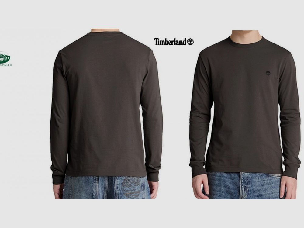 TIMBERLAND T-shirt met Lange Mouwen in Vintage Zwart