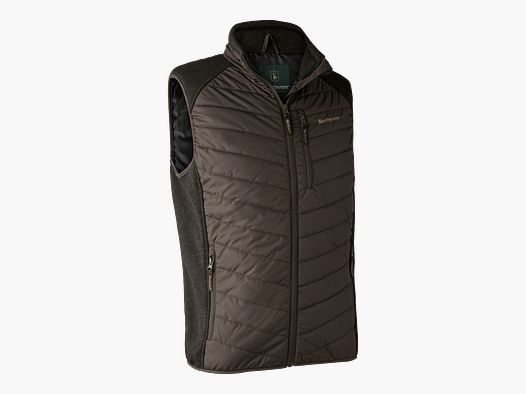 Deerhunter Moor Padded Waistcoat with knit Brown Leaf 5XL