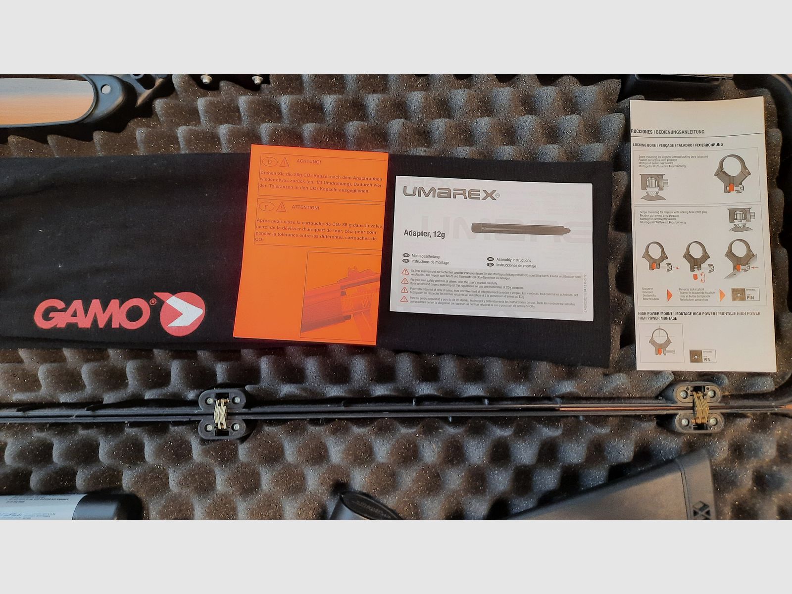 Hämmerli UMAREX 850 AIR MAGNUM - 4,5 mm Diabolo (P18) + Zielfernrohr + Koffer inklusive 2 Zahlenschlösser