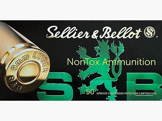 Sellier & Bellot 9mm Luger TFMJ 124grs NONTOX - 50 cartouches
